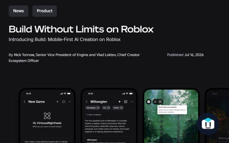 Roblox запускает Build Roblox анонсировал Build — новый AI-инструмент, встроенный прямо в…