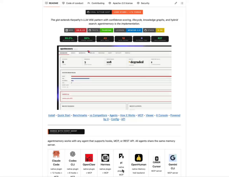На GitHub хайпанул плагин agentmemory, который добавляет ИИ-агентам «бесконечную»…