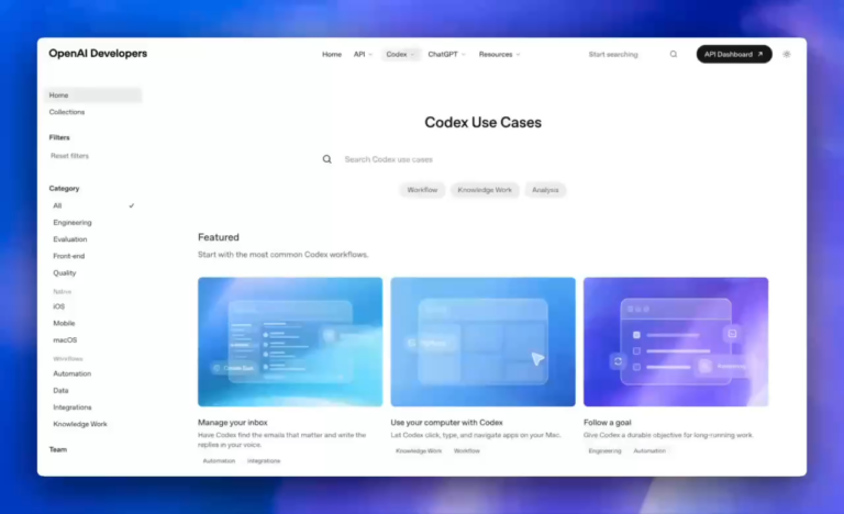 OpenAI обновила свой сборник юзкейсов для Codex — теперь…