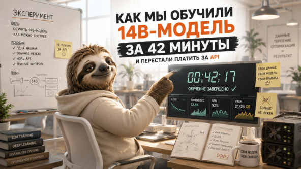Эксперимент — как мы обучили 14B-модель за 42 минуты и перестали платить за API