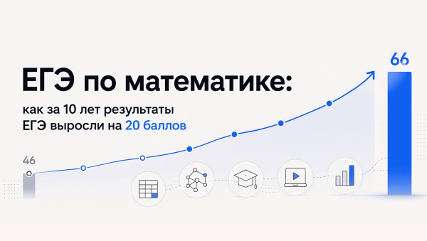 ЕГЭ по математике: как за 10 лет результаты ЕГЭ выросли на 20 баллов. Магия чисел или бум образования?