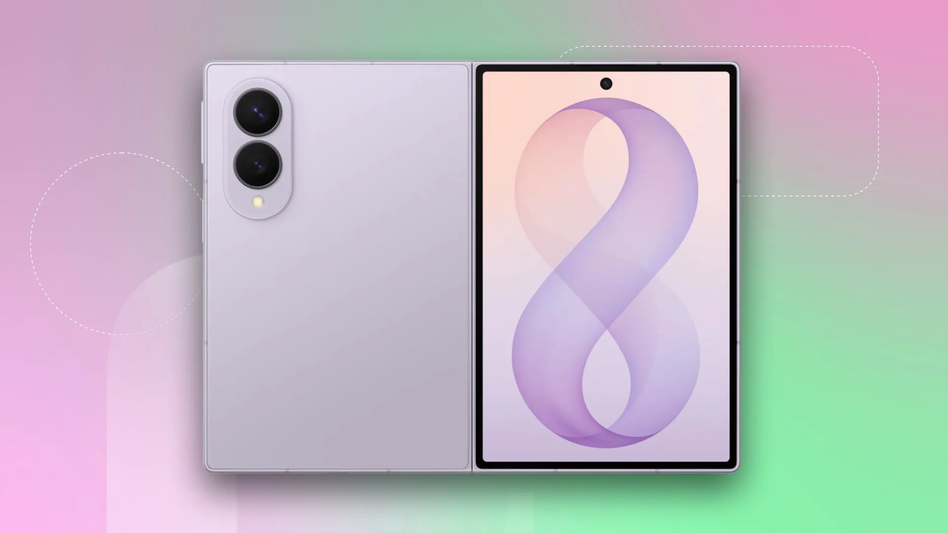 Переход на Verizon позволит вам носить Galaxy Z Fold 8 в кармане всего за 30 долларов в месяц. 4 Samsung Galaxy Z Fold 8 фиолетового цвета