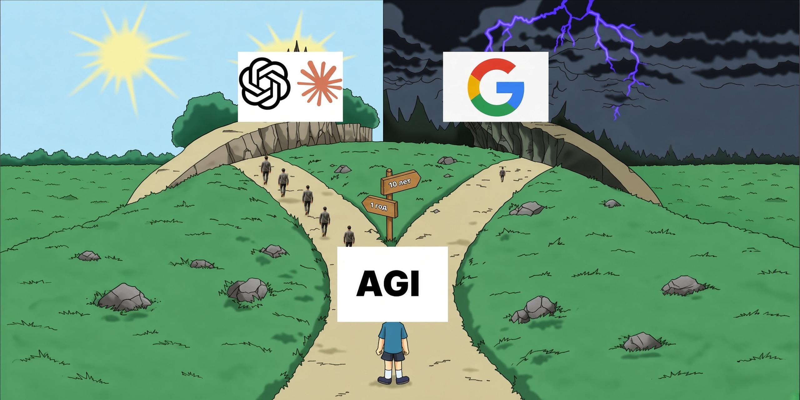 Есть два стула: зачем Google вышел из гонки ИИ, пока OpenAI и Anthropic ставят на неё всё