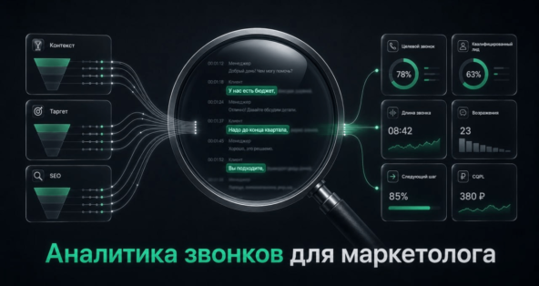 Аналитика звонков для маркетолога: как считать качество лидов, а не только их количество
