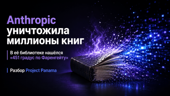 Anthropic тайно уничтожила миллионы книг ради обучения Claude, а в её библиотеке нашёлся «451 градус по Фаренгейту». Разбираю Project Panama