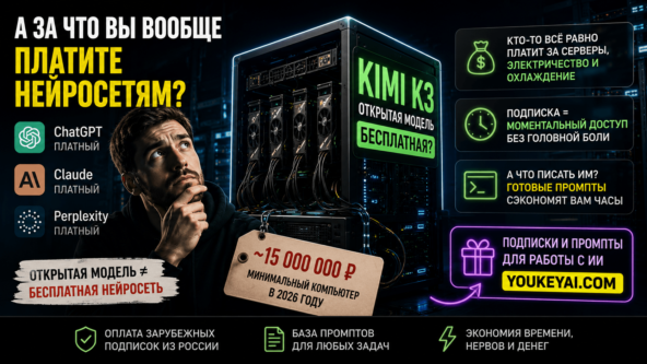 «Бесплатный» Kimi K3 может потребовать железа на миллионы рублей. Так за что мы вообще платим нейросетям?