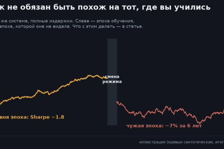 Главный страх обученной на истории системы: что происходит, когда рынок меняет режим