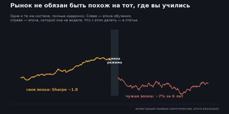 Главный страх обученной на истории системы: что происходит, когда рынок меняет режим