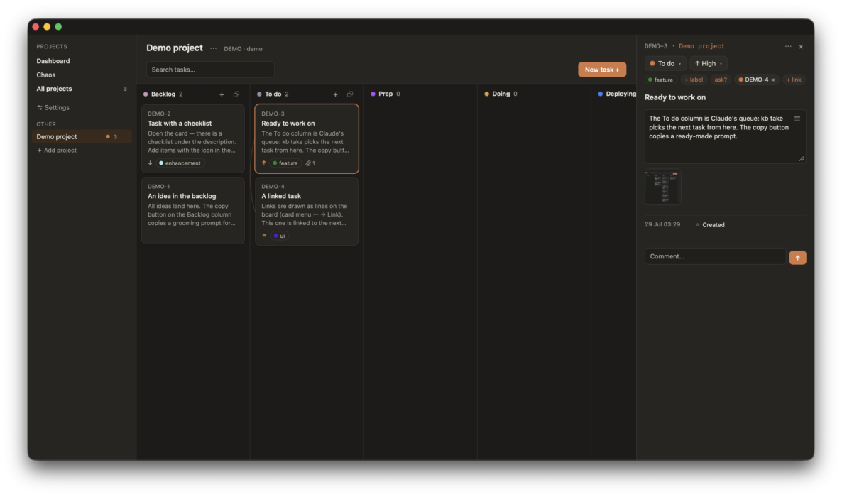 Ваш Claude Code стал Kanban доской. Ваши действия?