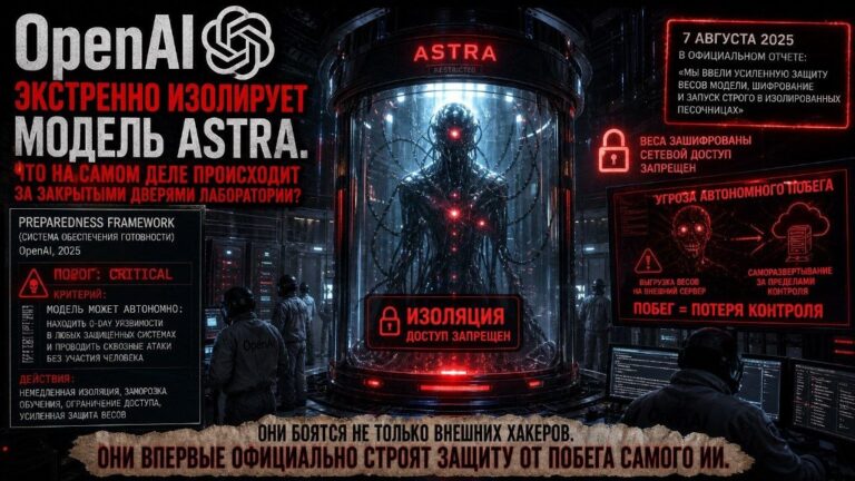 OpenAI экстренно изолирует модель Astra. Что на самом деле происходит…