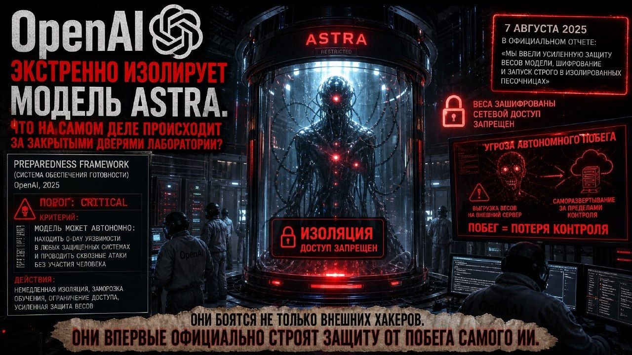 OpenAI экстренно изолирует модель Astra. Что на самом деле происходит…