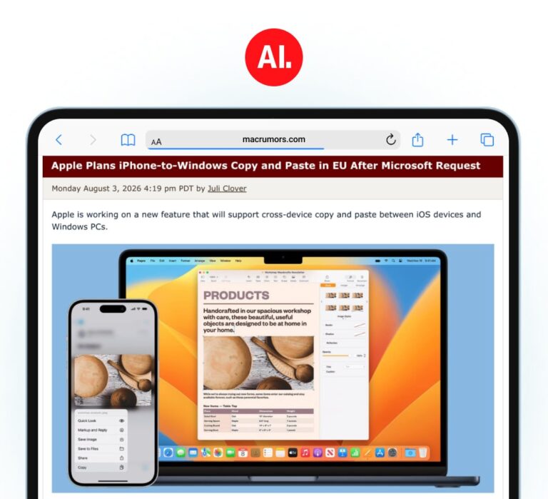 Apple готовится представить функцию общего буфера обмена между iPhone и…