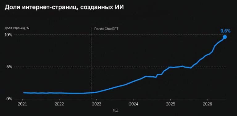 30% нового интернета уже написана или отредактирована нейросетью. Исследователи проверили…