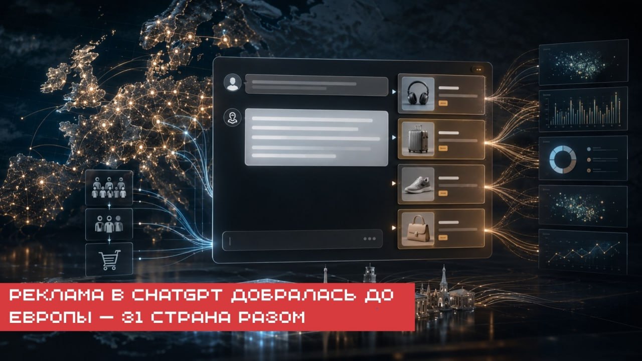 ✅ 24 августа ChatGPT Реклама становится доступна в 31 стране…