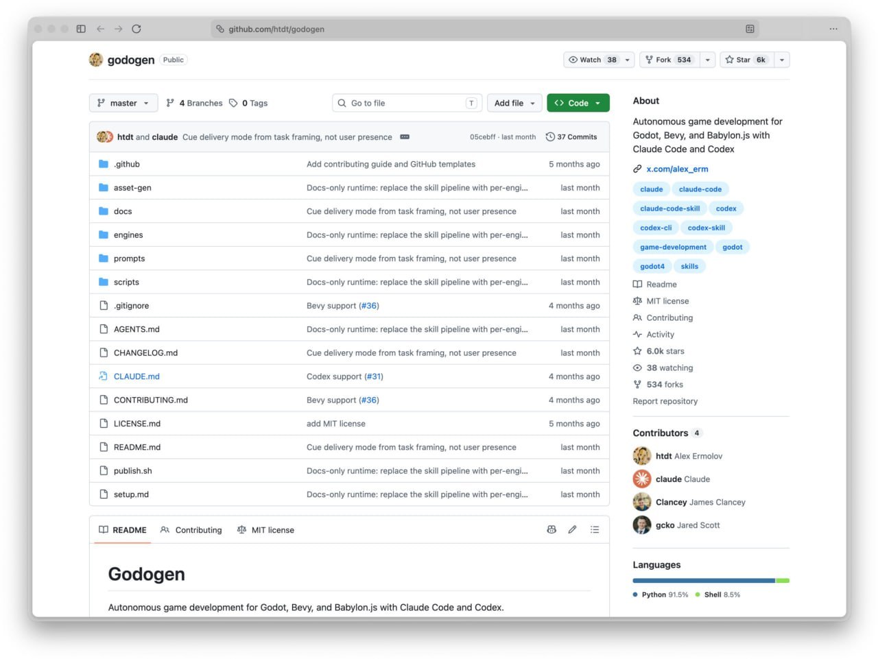 Инди-игру теперь можно собрать за пару промптов На GitHub выложили…