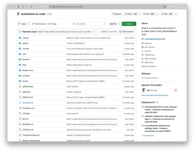 Превращаем скриншот в готовый сайт: на GitHub завирусился сервис Screenshot…