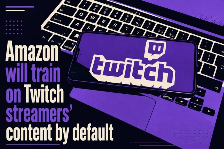 ✔️ Twitch добавил опцию отказа от обучения ИИ на контенте…