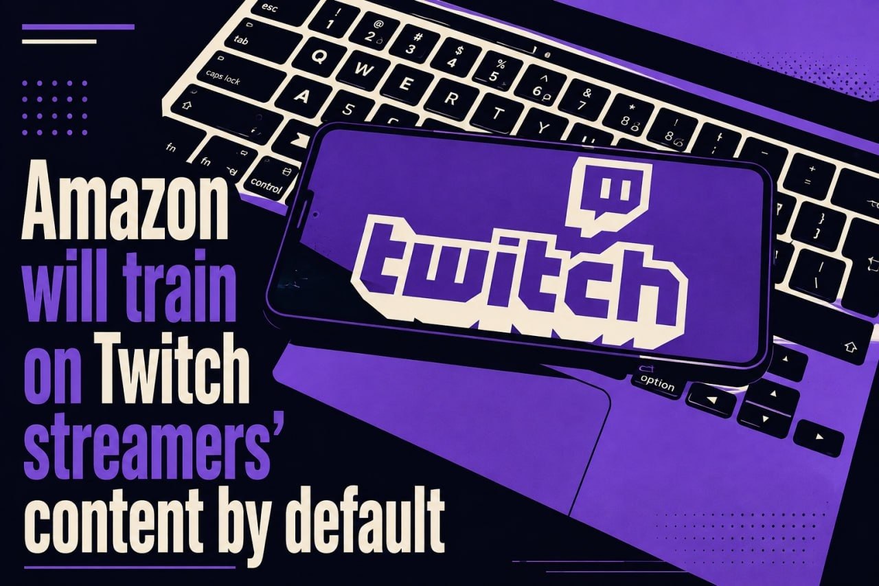 ✔️ Twitch добавил опцию отказа от обучения ИИ на контенте…
