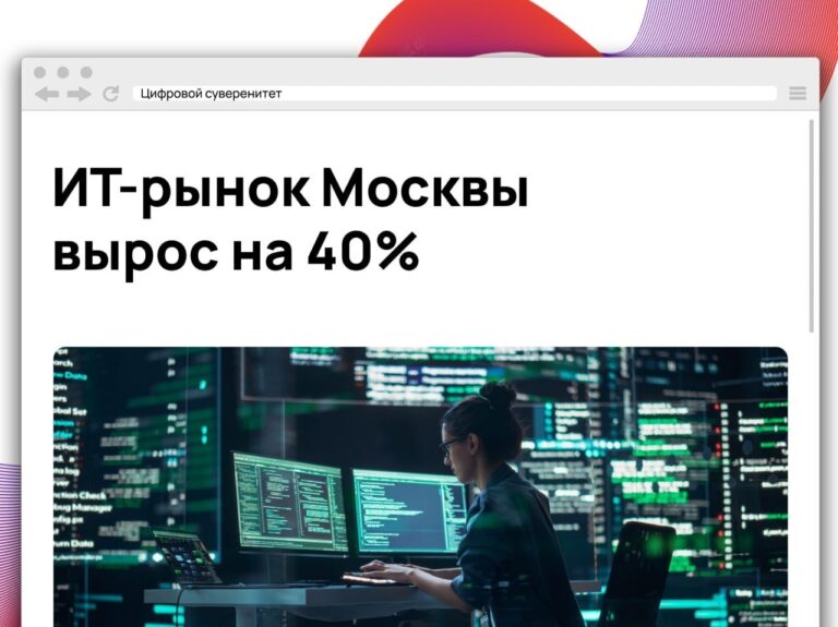 Оборот ИТ-компаний Москвы в первом полугодии 2026 года достиг 3,5…