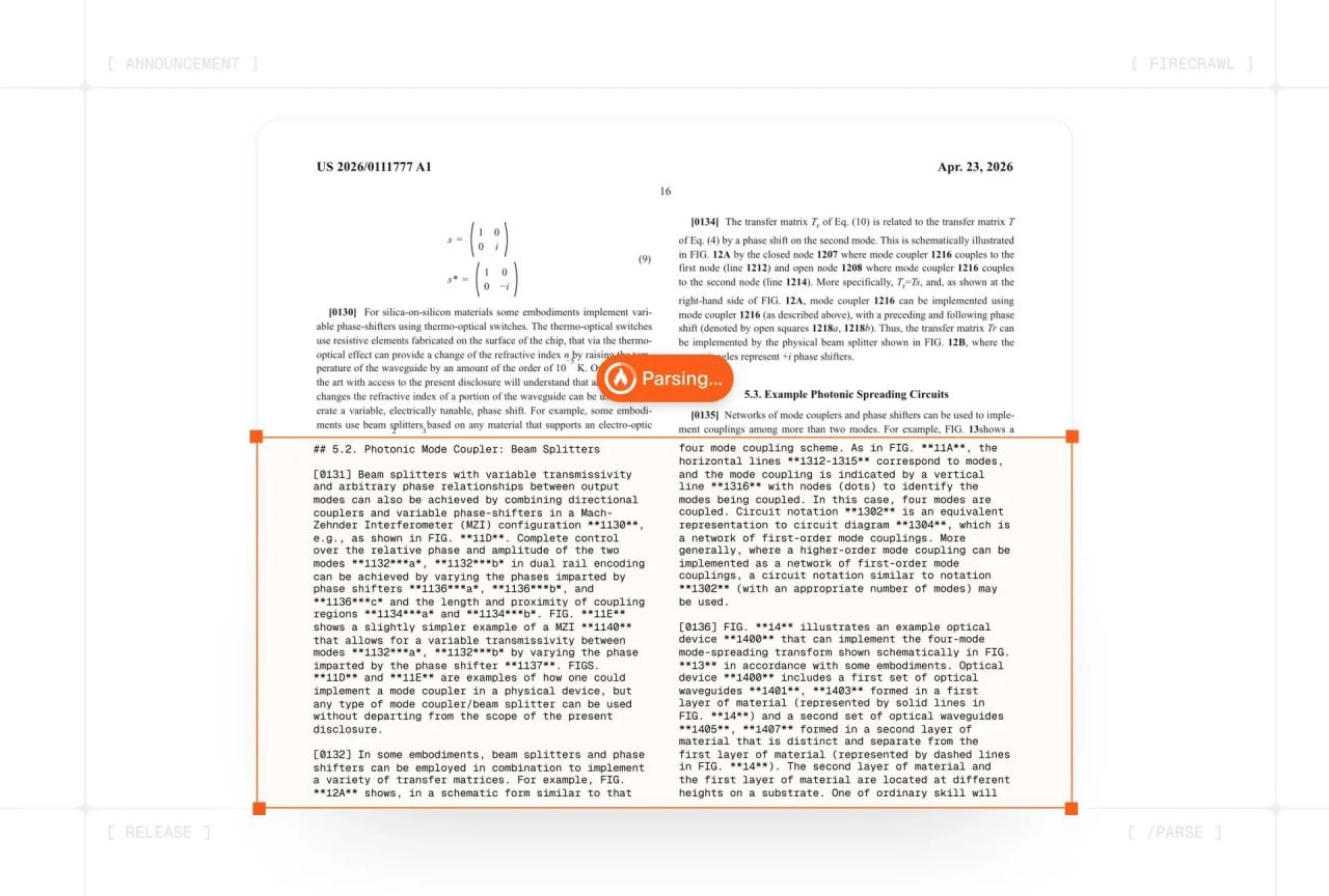 Firecrawl выпустила сверхбыстрый PDF-парсер Новый инструмент обрабатывает страницу примерно за…