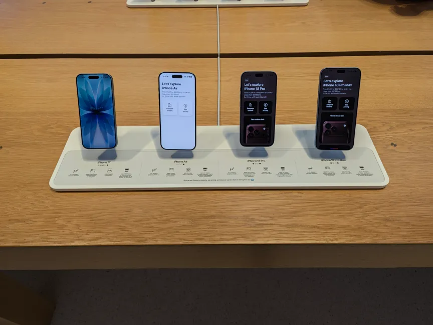 iPhone 17, iPhone Air, iPhone 18 Pro и iPhone 18 Pro Max.