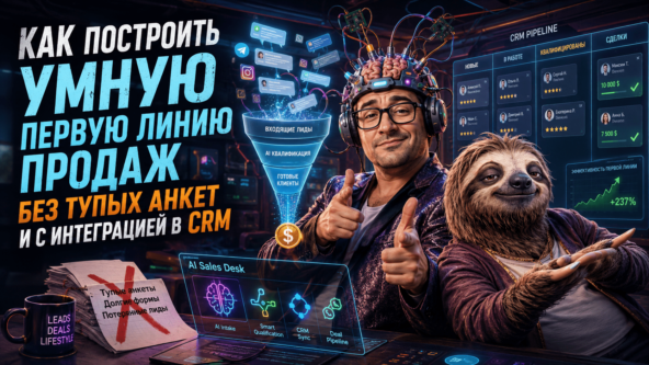 Как построить умную первую линию продаж без тупых анкет и с интеграцией в CRM