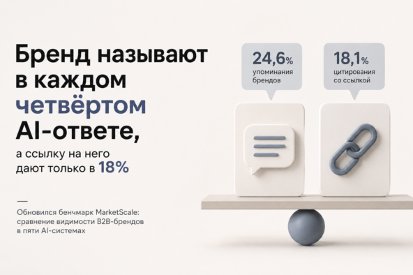 Бренд называют в каждом четвёртом AI-ответе, а ссылку на него дают только в 18%