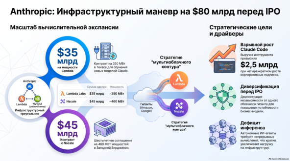 $35 млрд на вычисления: зачем Anthropic арендует мощности у Lambda и других облачных провайдеров перед IPO 2 $35 млрд на вычисления: зачем Anthropic арендует мощности у Lambda и других облачных провайдеров перед IPO