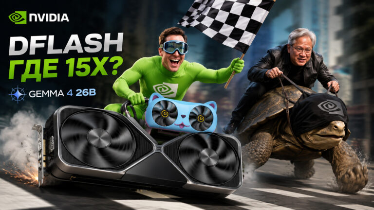 Мы проверили обещанные Nvidia 15x на DFlash: получилось 2,3x