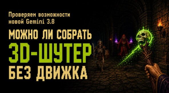 Проверяем возможности новой Gemini 3.8 — можно ли собрать 3D-шутер без движка?