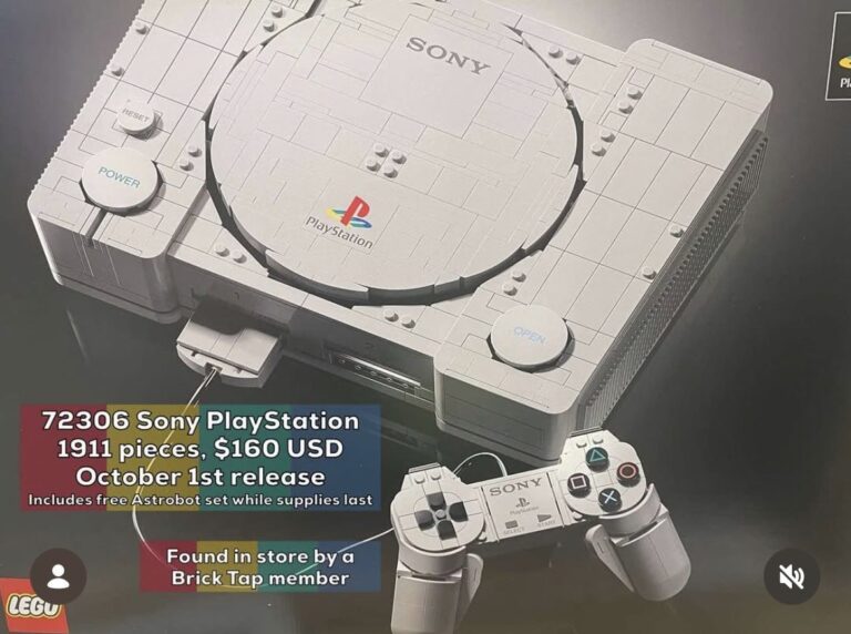 LEGO выпустит набор с первой PlayStation — финальный дизайн уже…