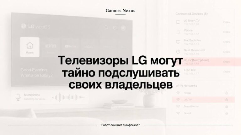 Телевизоры LG могут следить за тем, что происходит у вас…