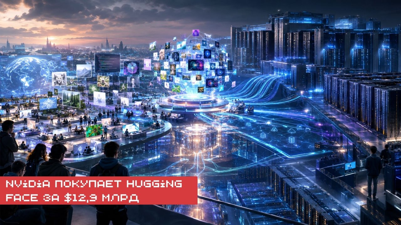 🚨 Nvidia объявила о приобретении Hugging Face за $12,93 млрд….