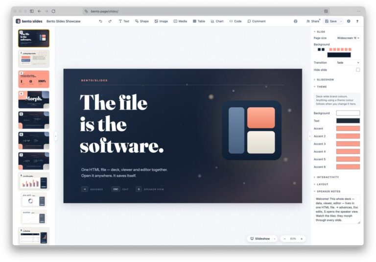 Появился Bento — бесплатный редактор презентаций без аккаунтов и облаков…