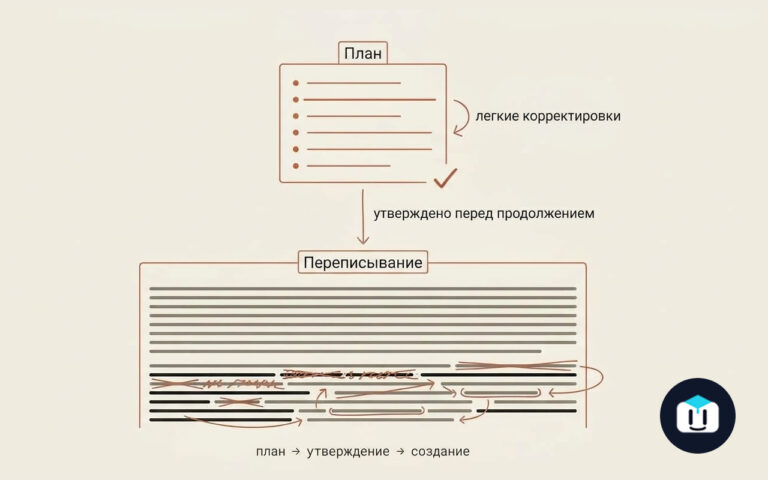 Приём, который экономит время Кажется логичным сразу попросить ИИ сделать…