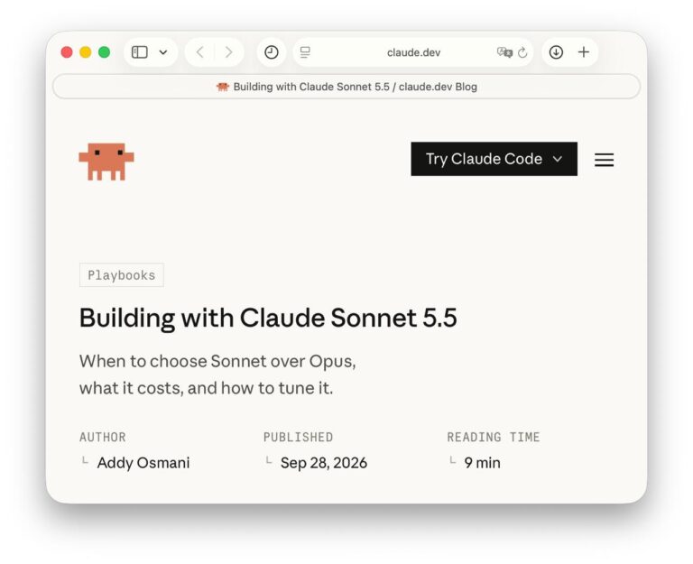 Anthropic выпустили гайд по Claude Sonnet 5.5 — как выжать…
