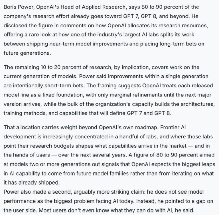 OpenAI уже смотрит за горизонт GPT-6 — основные исследования ушли…