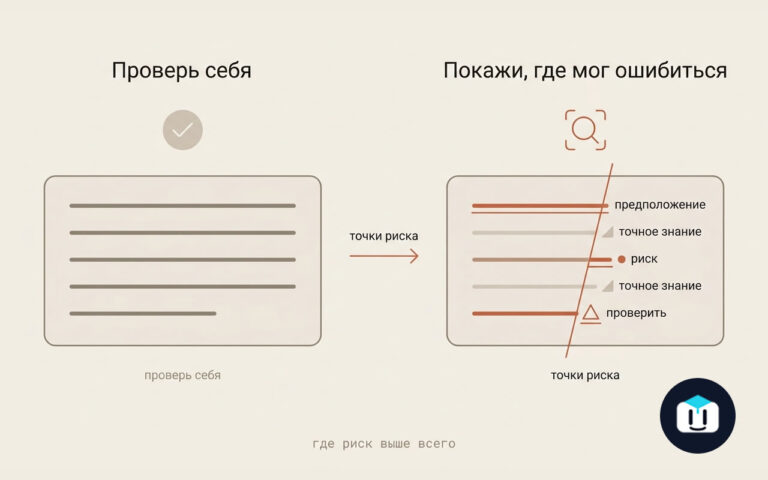 «Покажи, где ты мог ошибиться» — не то же самое,…