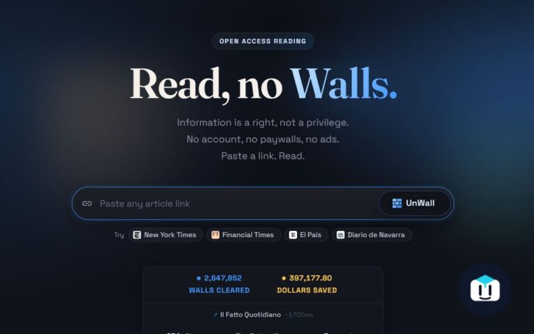 🚫 Unwall — читаем статьи без пейволлов и подписок Сервис,…