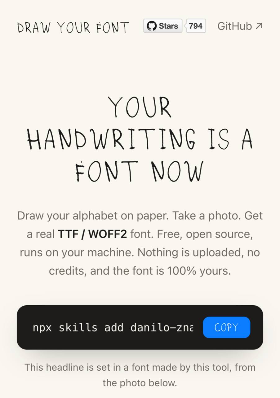 Свой почерк можно превратить в настоящий шрифт — Draw Your…