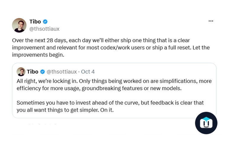 OpenAI запускают месяц улучшений в Codex Тибо Сотьо, руководитель Codex…