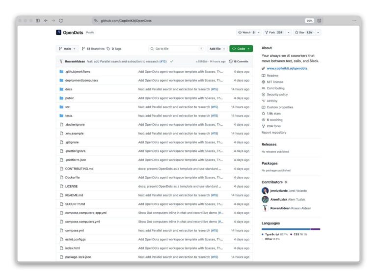 Нанимаем бесплатных ИИ-коллег: вышел OpenDots — открытый аналог Dots от…