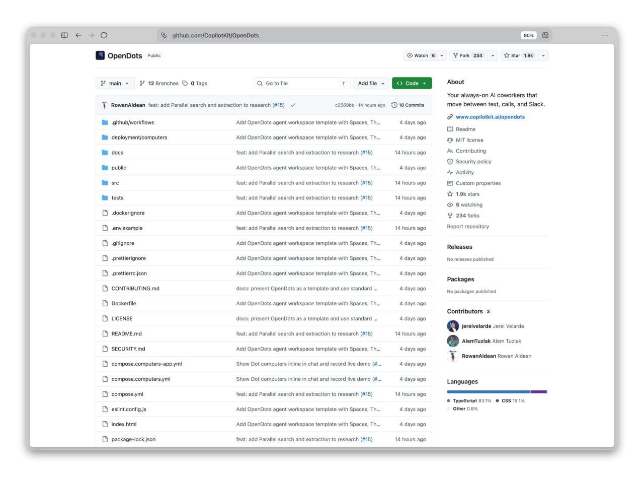 Нанимаем бесплатных ИИ-коллег: вышел OpenDots — открытый аналог Dots от…