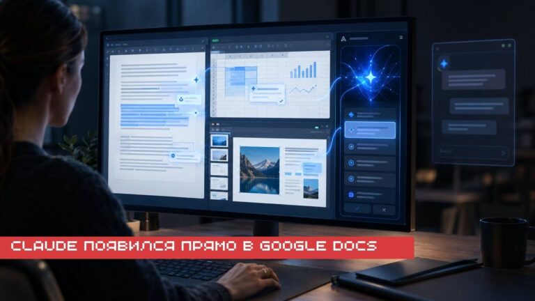 Anthropic интегрирует Claude напрямую в Google Docs, Sheets и Slides….